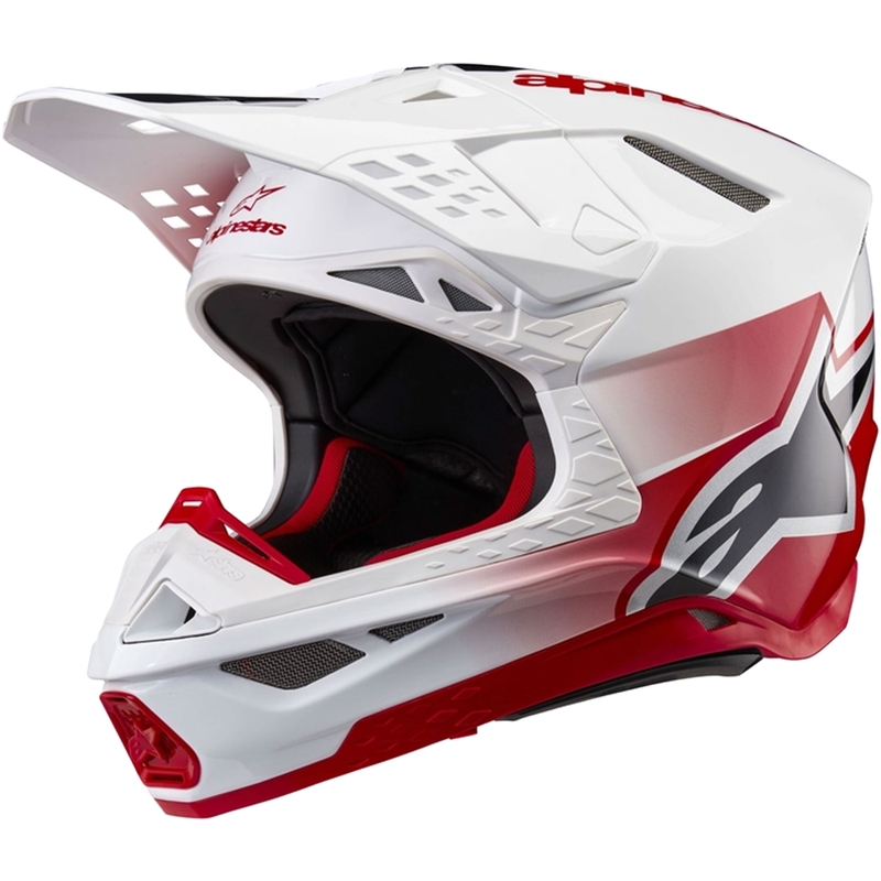 Motokrosová helma Alpinestars Supertech S-M10 Unite červeno-bílá
