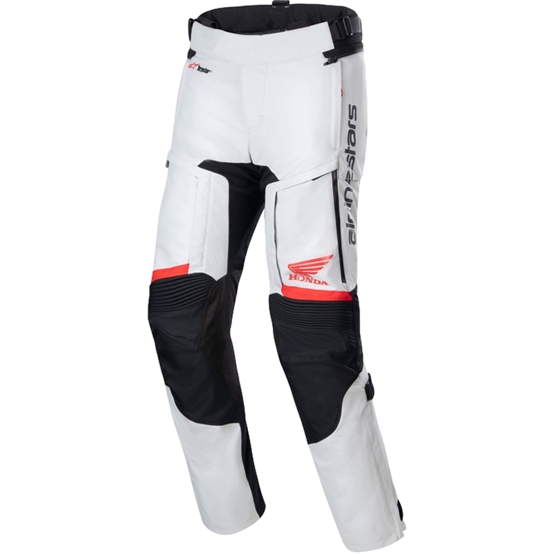 Kalhoty na motorku Alpinestars Bogota PRO Drystar Honda světle šedo-červeno fluo-černé