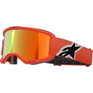 Motokrosové brýle Alpinestars Vision 5 Corp oranžové se zrcadlovým červeným zorníkem