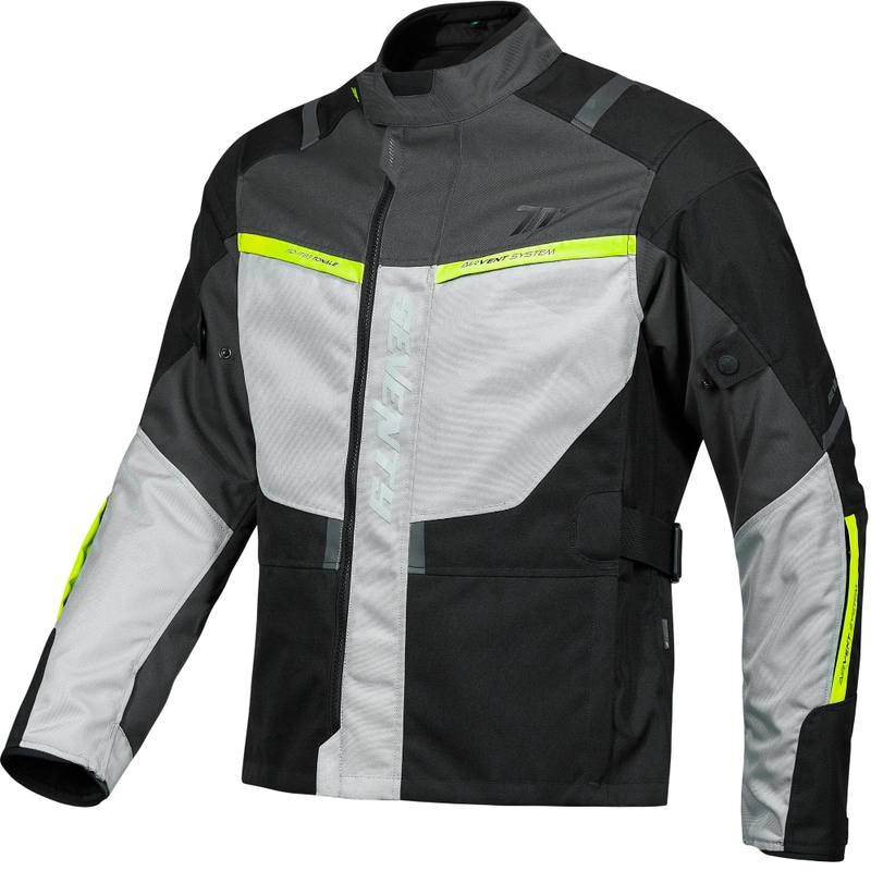 Dámská bunda na motorku Seventy Degrees SD-JT85 Tonale černo-šedo-fluo žlutá
