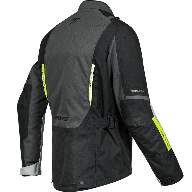 Dámská bunda na motorku Seventy Degrees SD-JT85 Tonale černo-šedo-fluo žlutá