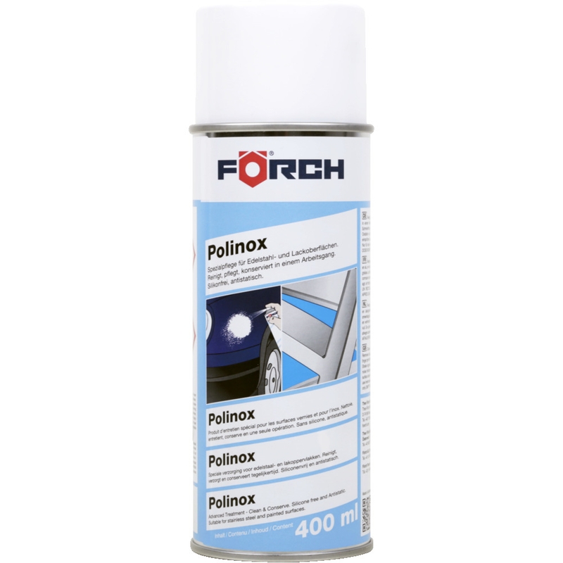 Čistící a ošetřující přípravek na ocel, hliník a lak Forch Polinox P361 400 ml