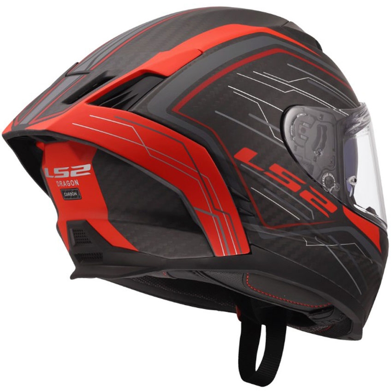 Integrální helma na motorku LS2 FF807 Dragon Subic červená