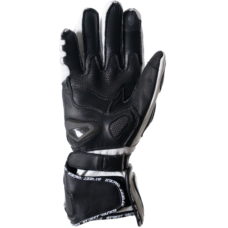 Rukavice na motorku Street Racer Virus 2 černo-bílé