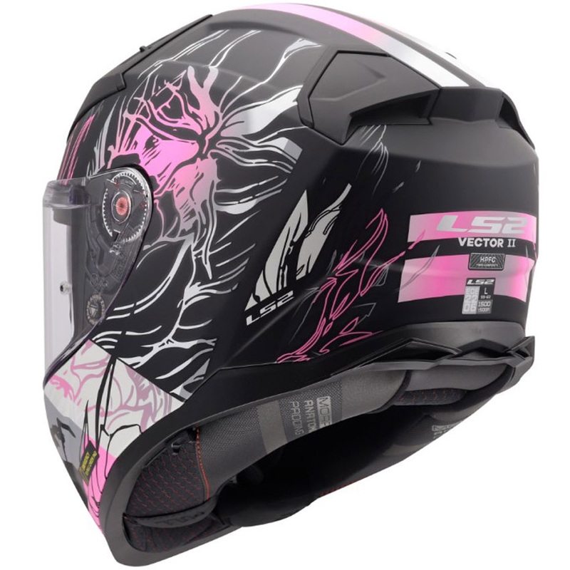 Integrální helma na motorku LS2 FF811 Vector II Darflo matná černo-růžová