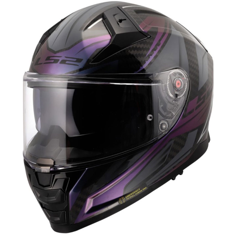 Integrální helma na motorku LS2 FF811 Vector II C Savage Chameleon černo-fialová