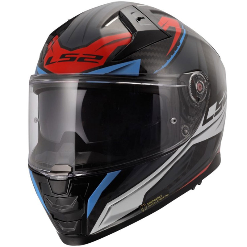 Integrální helma na motorku LS2 FF811 Vector II C Savage bílo-modro-červená