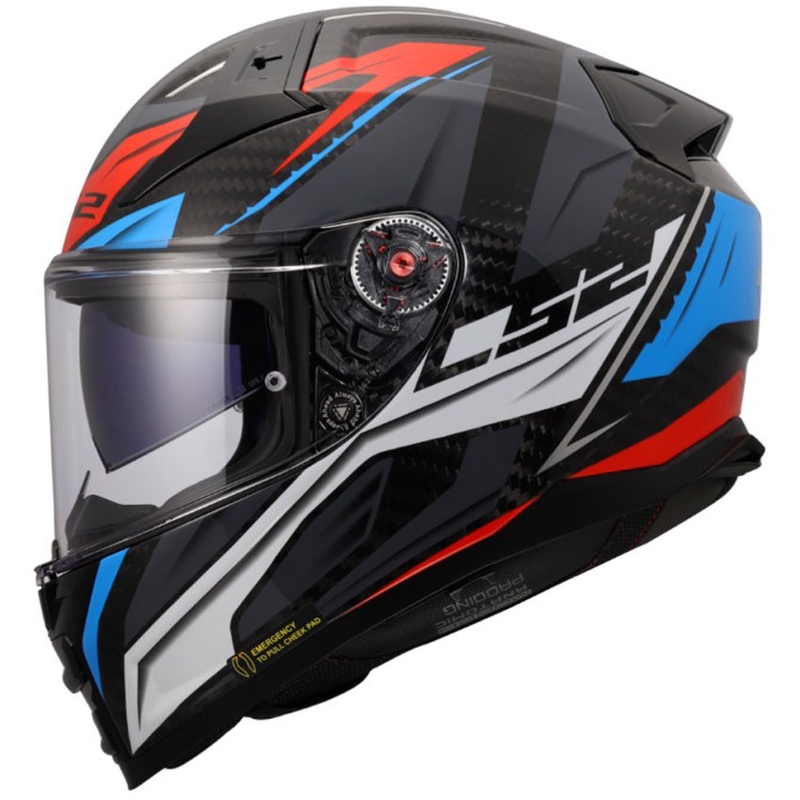 Integrální helma na motorku LS2 FF811 Vector II C Savage bílo-modro-červená