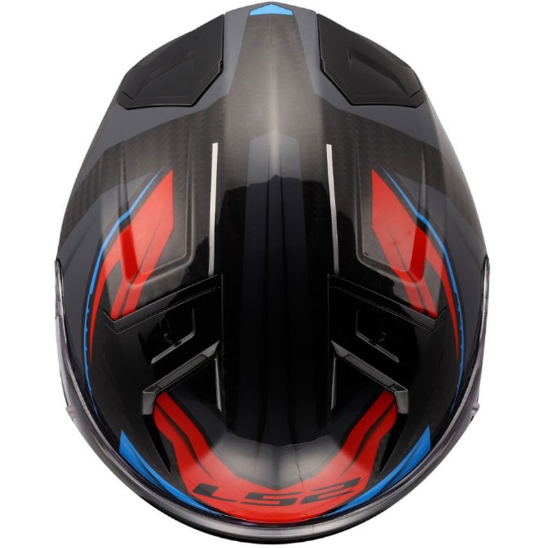 Integrální helma na motorku LS2 FF811 Vector II C Savage bílo-modro-červená