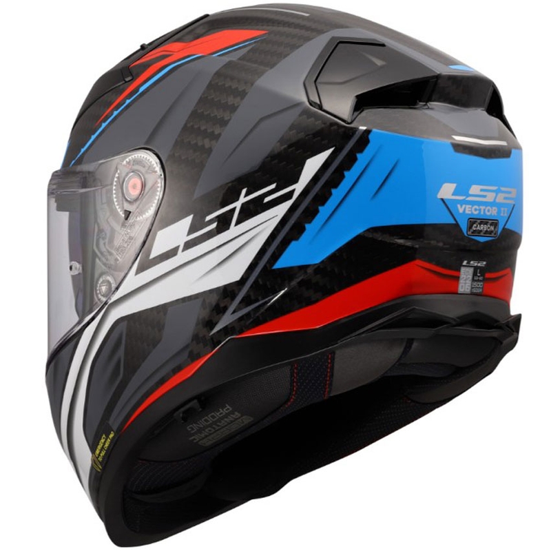 Integrální helma na motorku LS2 FF811 Vector II C Savage bílo-modro-červená