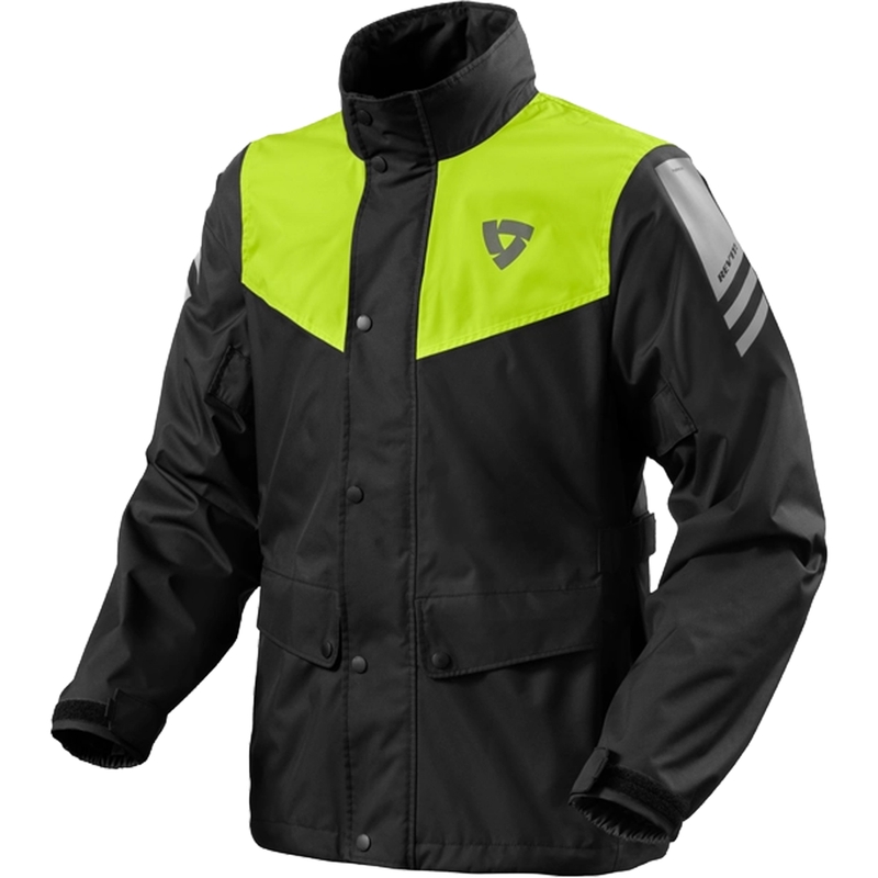 Moto bunda do deště Revit Nitric 4 H2O černo-fluo žlutá