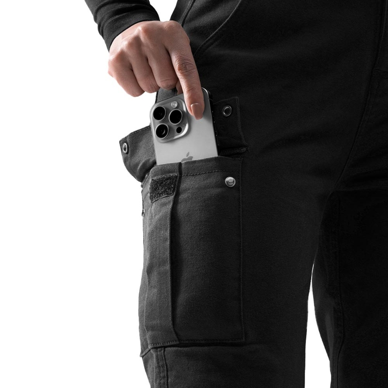 Dámské zkrácené džíny na motorku Rebelhorn Faster černé