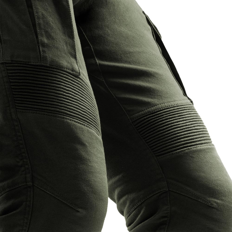 Zkrácené džíny na motorku Rebelhorn Faster zelené