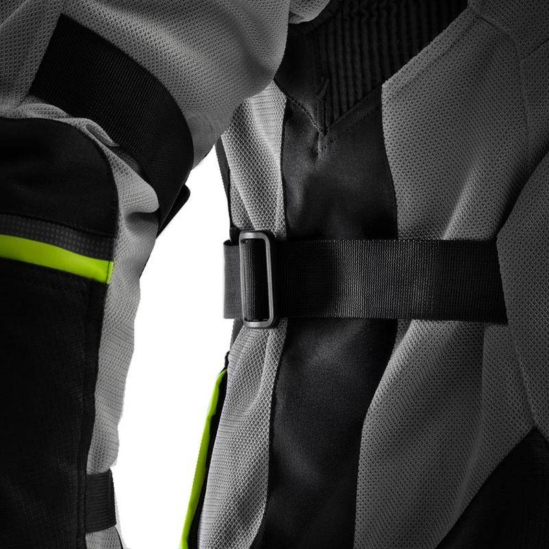 Bunda na motorku Rebelhorn Scandal 3 černo-šedo-fluo žlutá