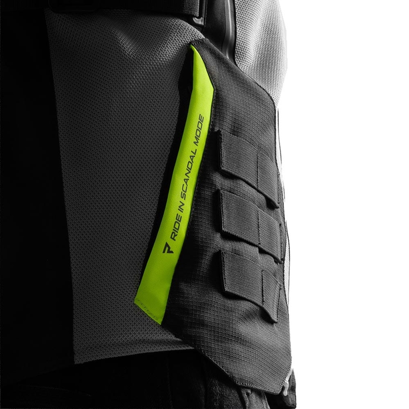 Bunda na motorku Rebelhorn Scandal 3 černo-šedo-fluo žlutá