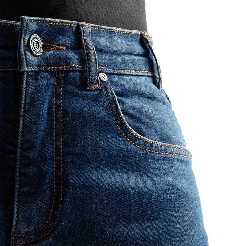 Dámské džíny na motorku Rebelhorn Classic Monolayer seprané modré