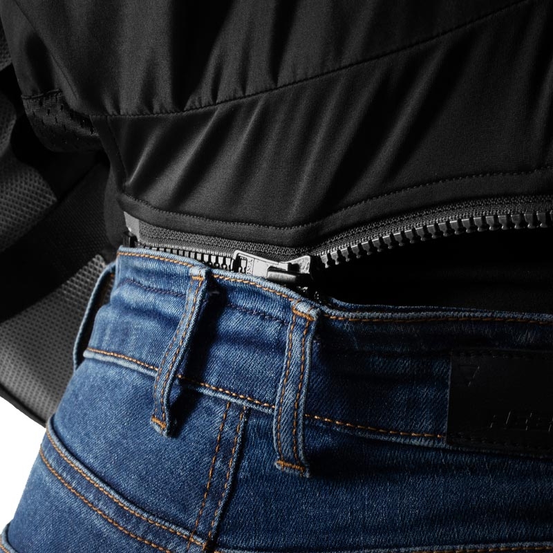 Dámské zkrácené džíny na motorku Rebelhorn Classic Monolayer seprané modré