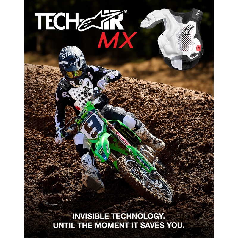 Airbagová vesta Alpinestars TECH-AIR®MX PLASMA system bílo-černo-červená
