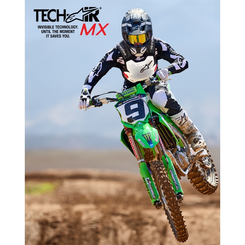 Airbagová vesta Alpinestars TECH-AIR®MX PLASMA system bílo-černo-červená