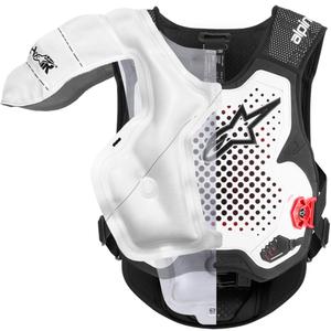 Airbagová vesta Alpinestars TECH-AIR®MX PLASMA system bílo-černo-červená