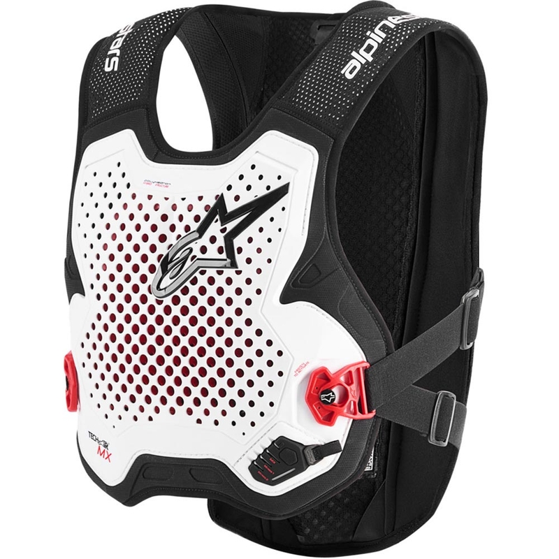 Airbagová vesta Alpinestars TECH-AIR®MX PLASMA system bílo-černo-červená