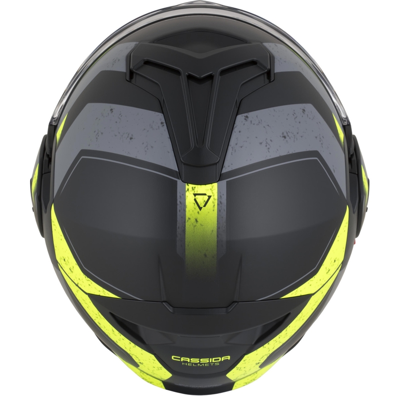 Překlápěcí helma na motorku Cassida MultiFlip Korp matná černo-fluo žluto-šedá