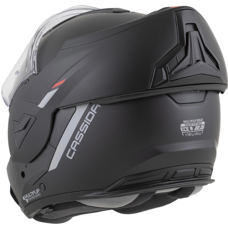 Překlápěcí helma na motorku Cassida MultiFlip Korp matná černo-červeno-šedá
