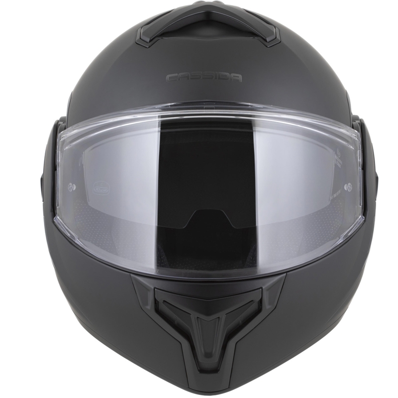 Překlápěcí helma na motorku Cassida MultiFlip Solid Blackout matná černo-černá