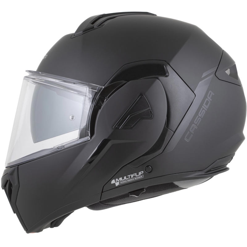 Překlápěcí helma na motorku Cassida MultiFlip Solid Blackout matná černo-černá