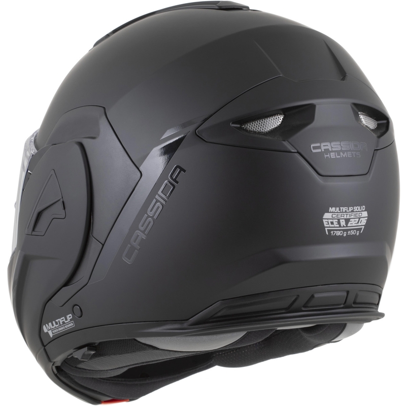 Překlápěcí helma na motorku Cassida MultiFlip Solid Blackout matná černo-černá