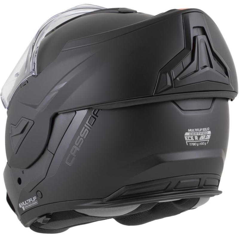 Překlápěcí helma na motorku Cassida MultiFlip Solid Blackout matná černo-černá