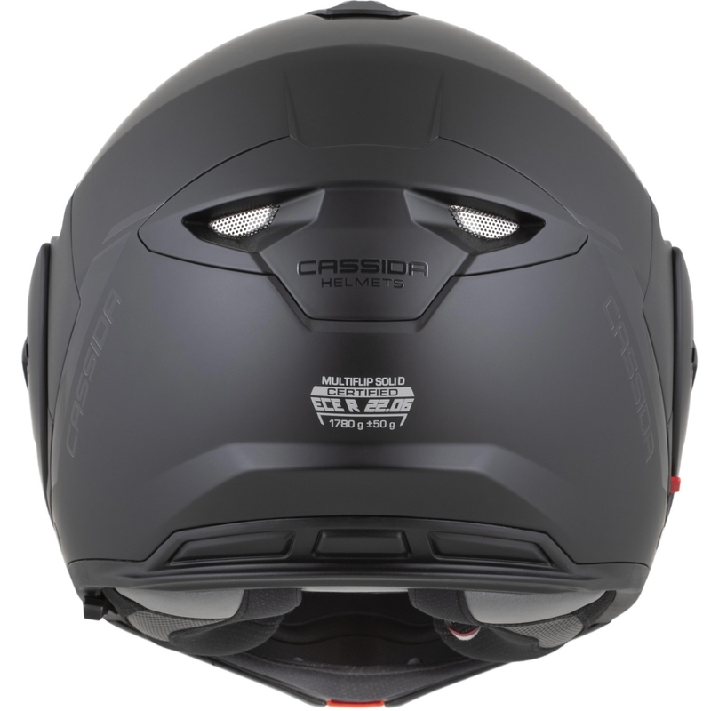 Překlápěcí helma na motorku Cassida MultiFlip Solid Blackout matná černo-černá