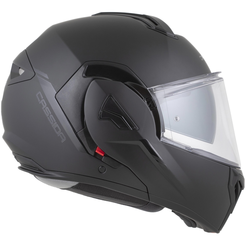 Překlápěcí helma na motorku Cassida MultiFlip Solid Blackout matná černo-černá