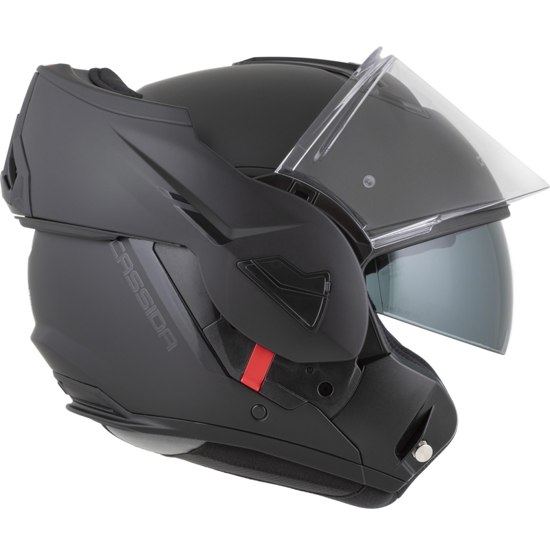Překlápěcí helma na motorku Cassida MultiFlip Solid Blackout matná černo-černá