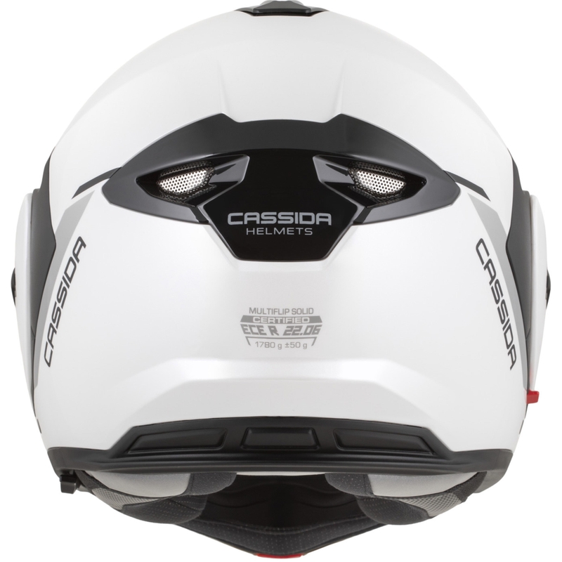 Překlápěcí helma na motorku Cassida MultiFlip Solid perleťově bílo-černá