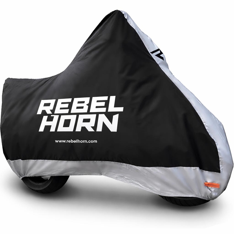 Plachta na motorku Rebelhorn Shelter černo-stříbrná