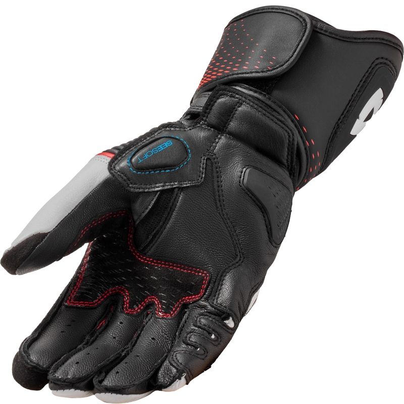 Dámské rukavice na motorku Revit Xena 4 bílo-fluo červené