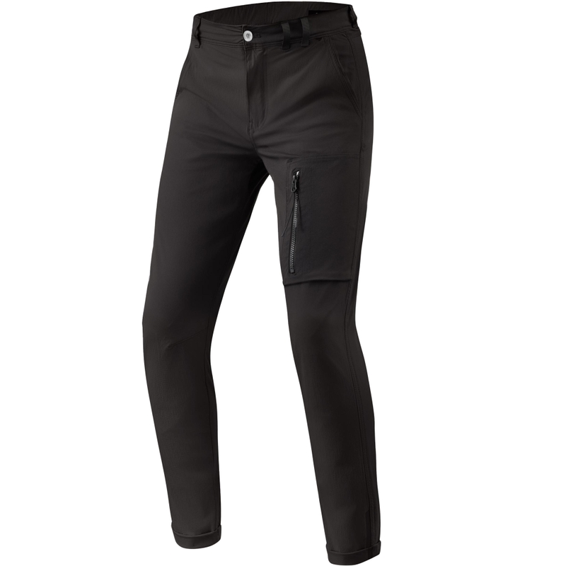 Zkrácené kalhoty na motorku Revit Chino Terry Skinny černé