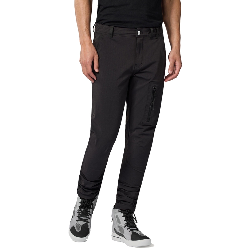Zkrácené kalhoty na motorku Revit Chino Terry Skinny černé