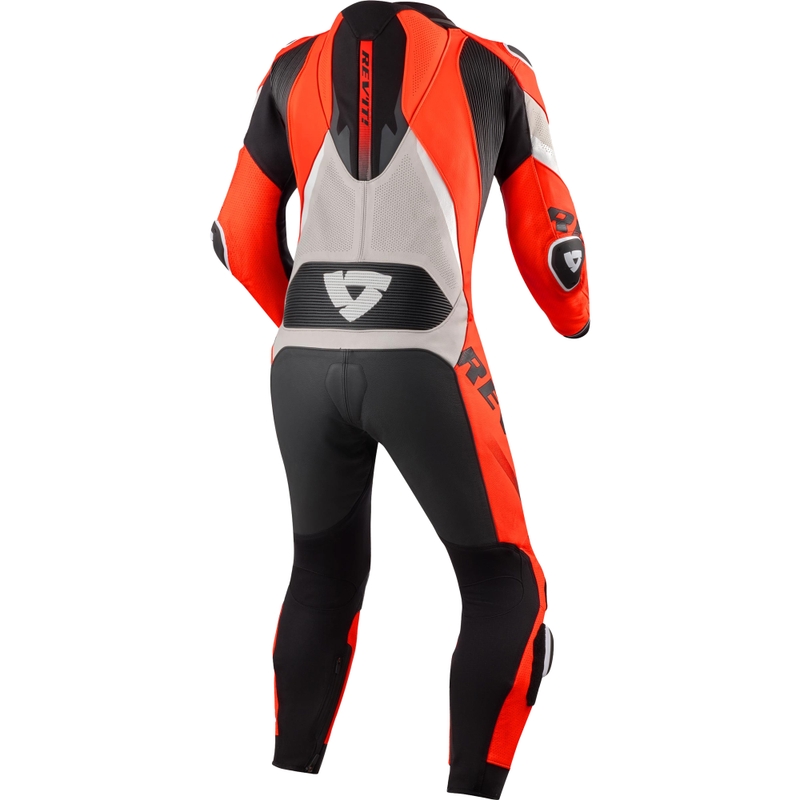 Kombinéza na motorku Revit One Piece Hyperspeed 3 světle šedo-fluo červená