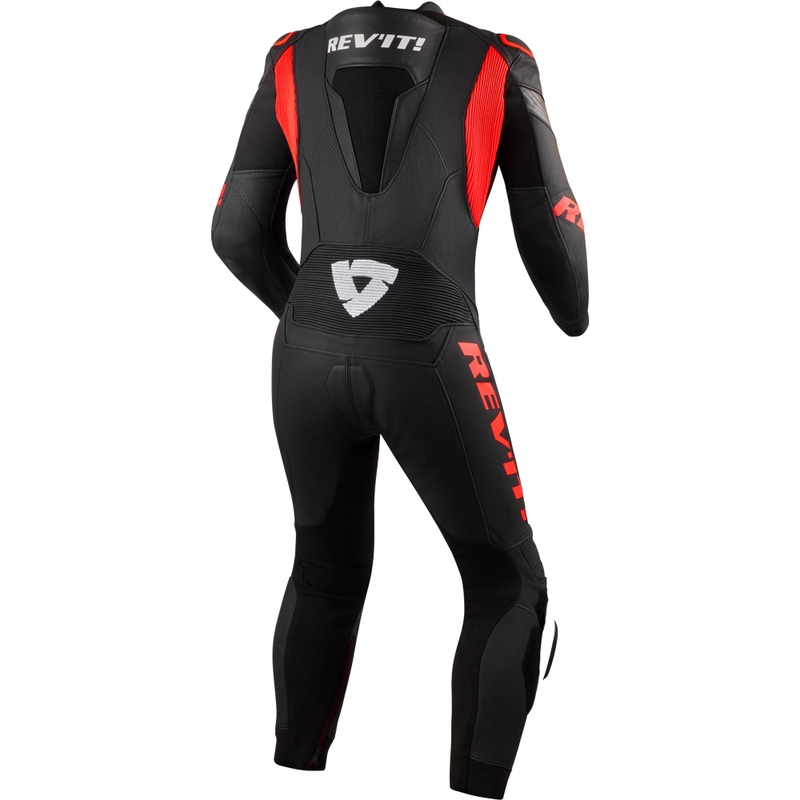 Kombinéza na motorku Revit Argon 3 černo-fluo červená