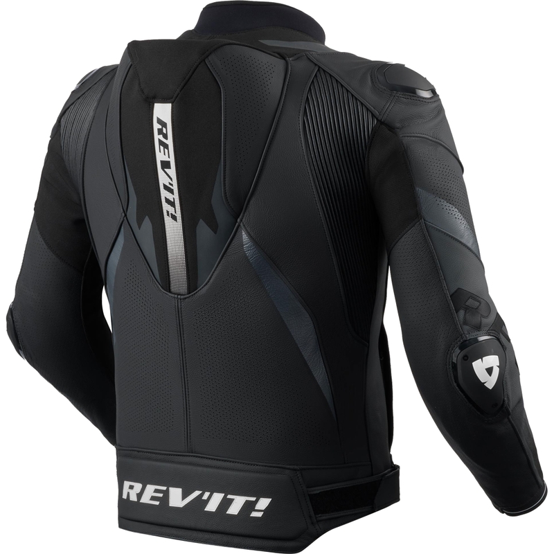 Kožená bunda na motorku Revit Hyperspeed 3 PRO černo-antracitová