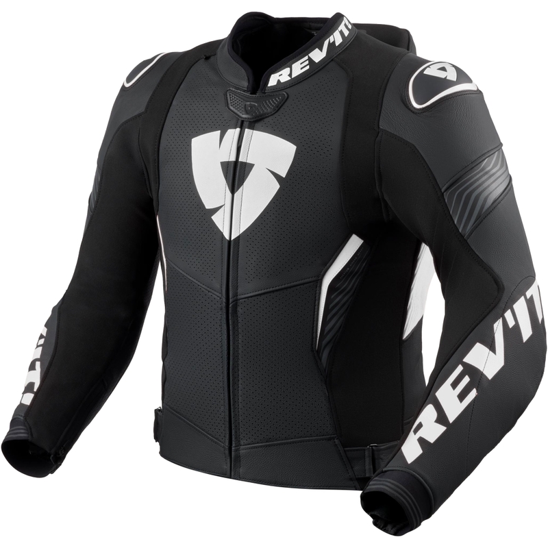 Kožená bunda na motorku Revit Argon 3 PRO černo-bílá
