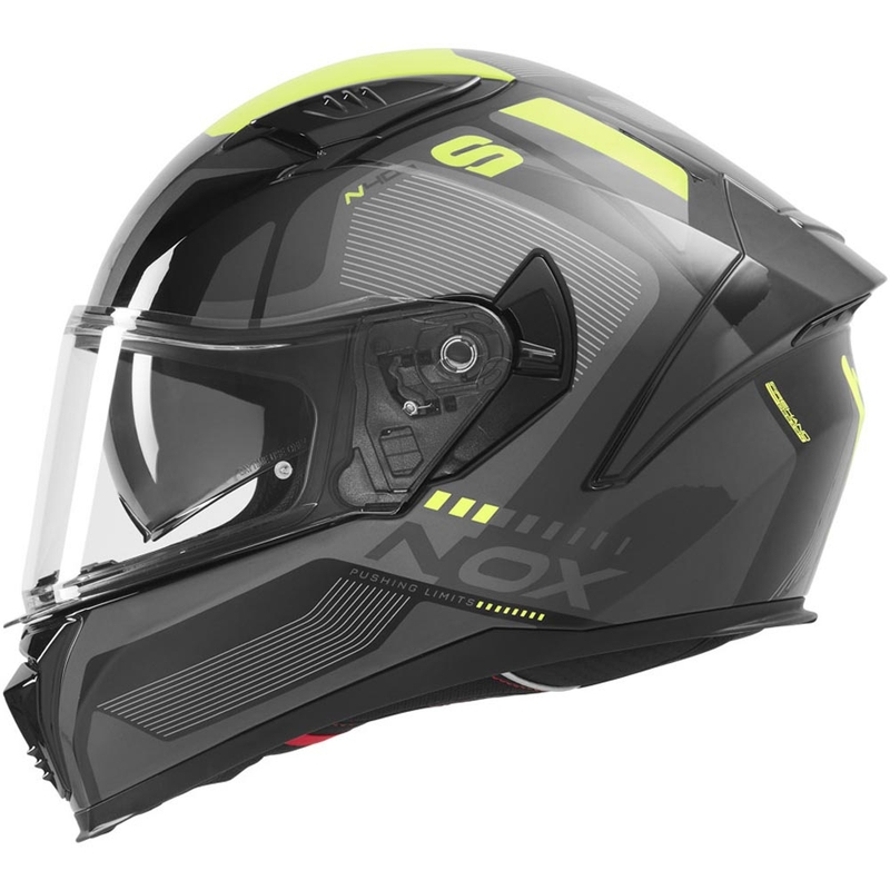 Integrální helma na motorku NOX N402 Mentor černo-fluo žlutá