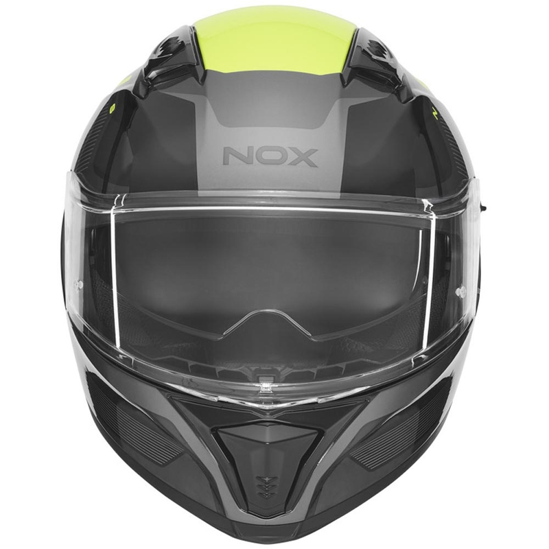 Integrální helma na motorku NOX N402 Mentor černo-fluo žlutá