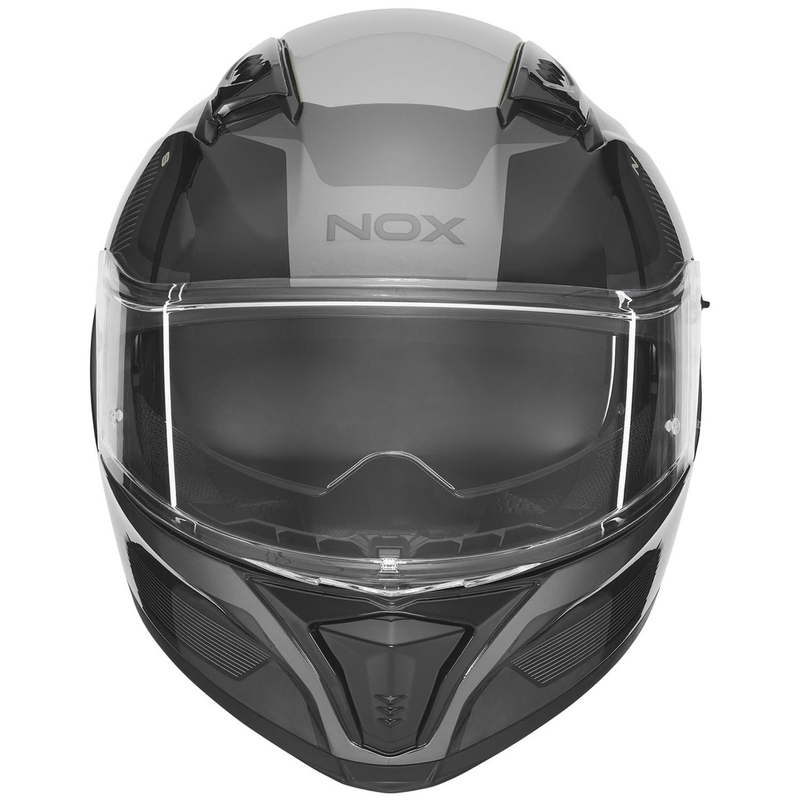 Integrální helma na motorku NOX N402 Mentor černo-stříbná