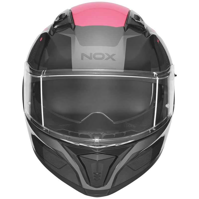 Integrální helma na motorku NOX N402 Mentor černo-růžová