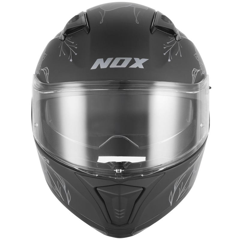 Integrální helma na motorku NOX N402 Spring matná černo-stříbrná