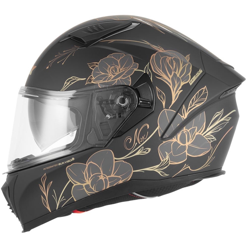 Integrální helma na motorku NOX N402 Spring matná černo-zlatá