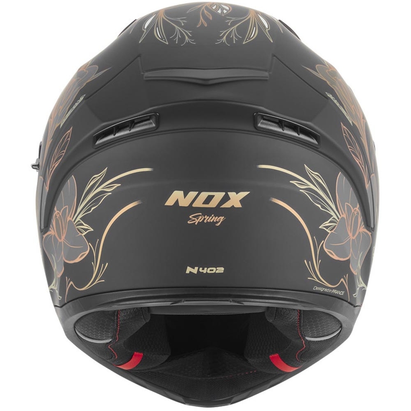 Integrální helma na motorku NOX N402 Spring matná černo-zlatá